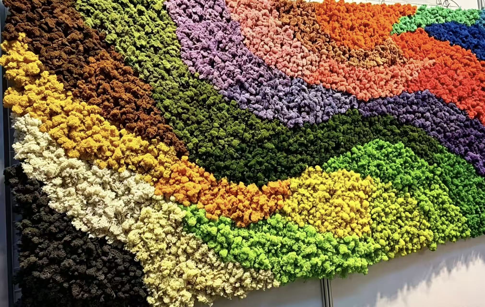 高仿真苔藓植物墙实景