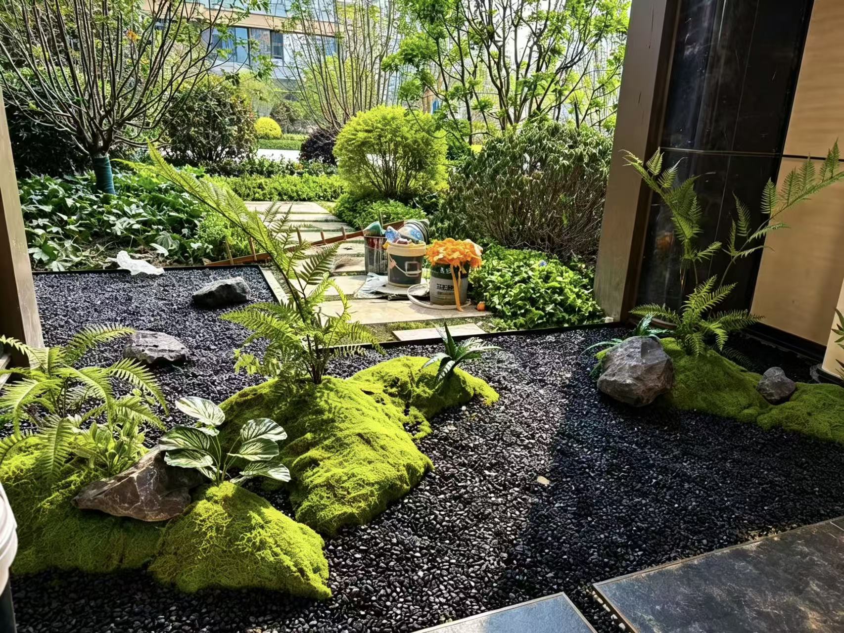 新中式旱景与枯山水景观