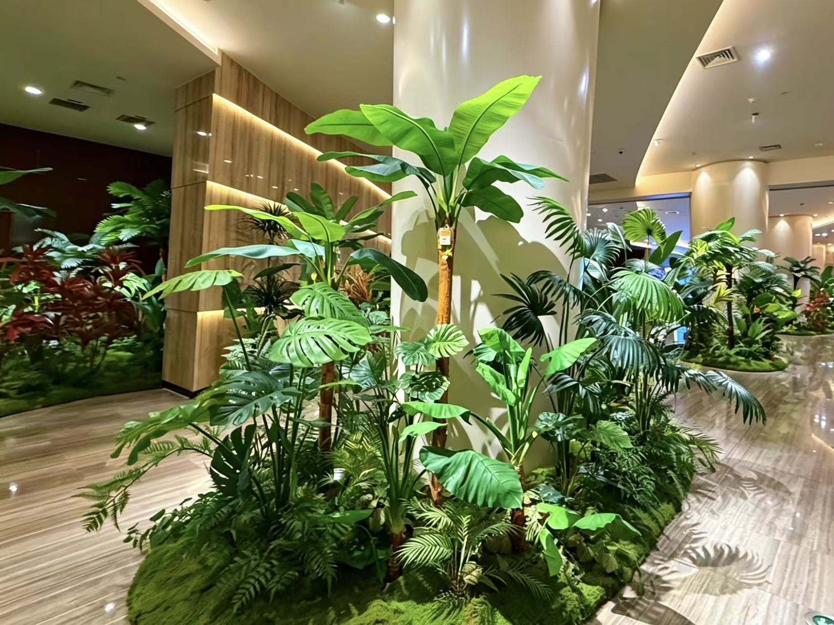 室内商业空间仿真绿植造景实景